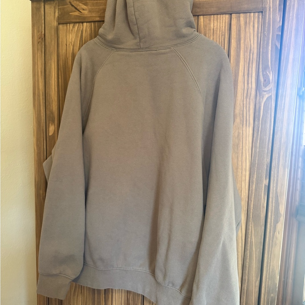 Fear of God Essentials Hoodie Taupe M Oversized Pullover Streetwear Unisex - Picture 5 of 13